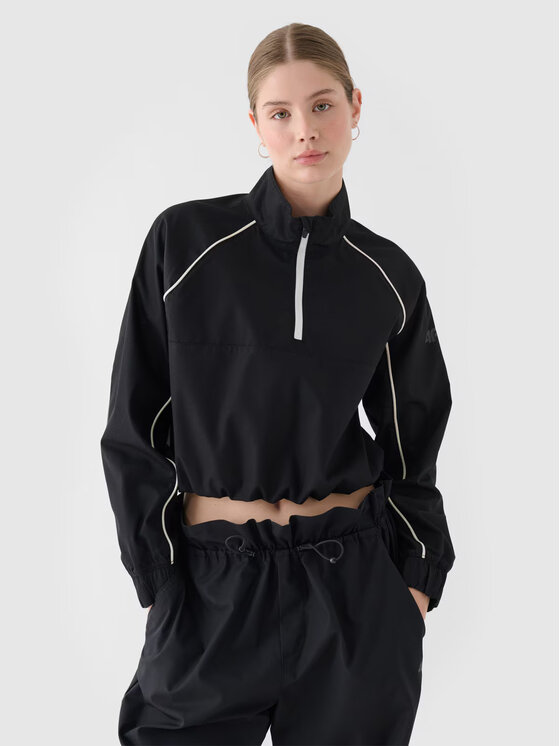 4F 4F Prechodná bunda 4FRSS24TTJAF0886-20S Čierna Oversize