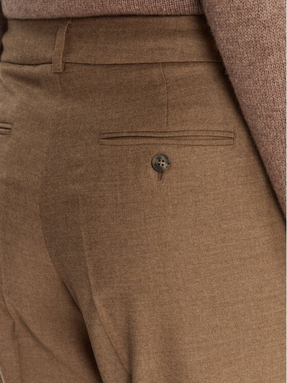 Weekend Max Mara Weekend Max Mara Pantaloni di tessuto Caldaia 2525136152 Marrone Regular Fit