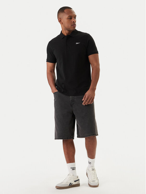 Reebok Reebok Polo Breen RK25562CCM Czarny Regular Fit