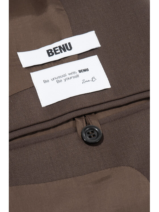 BENU BENU Marynarka AW25 Brązowy Regular Fit