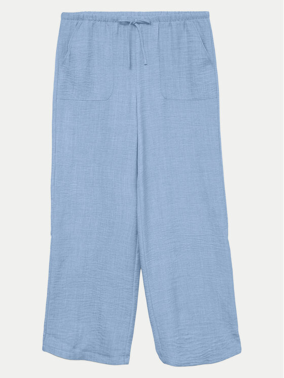 Vero Moda Vero Moda Kalhoty z materiálu Melaney 10316385 Modrá Loose Fit