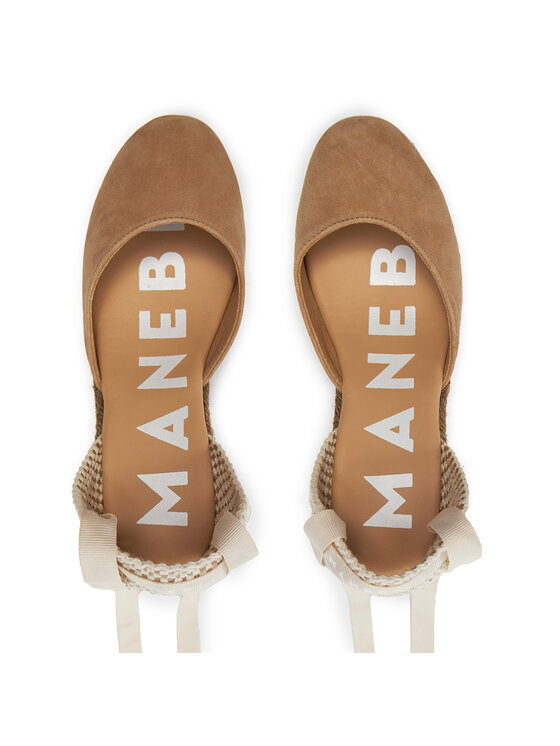Manebi Manebi Espadryle Hamptons Wedge Espadrilles W 1.6 WV Brązowy