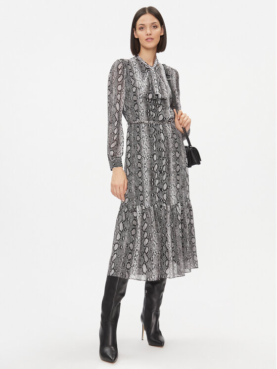MICHAEL Michael Kors MICHAEL Michael Kors Rochie tip cămașă MH381QOABE Gri Regular Fit