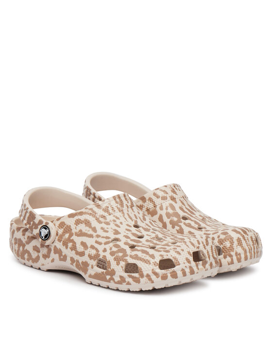 Crocs Crocs Чехли Classic Pop Animal Clogs 214153 Бежов