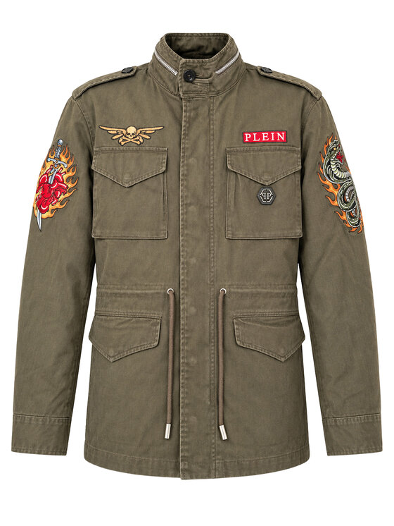PHILIPP PLEIN PHILIPP PLEIN Kurtka puchowa 32083 Zielony Regular Fit