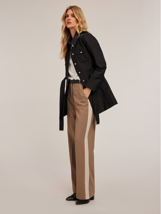 Motivi Motivi Płaszcz 0071Q000585N033 Czarny Slim Fit