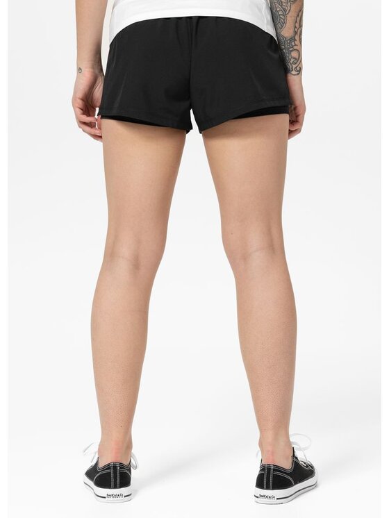PITBULL PITBULL Szorty sportowe Small Logo Czarny Regular Fit