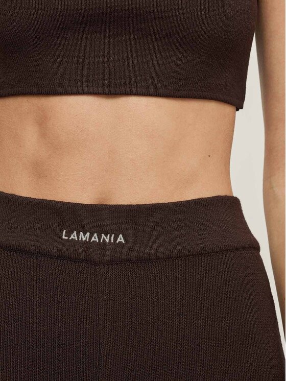 La Mania La Mania Sportovní kraťasy ENDING Hnědá Classic Fit