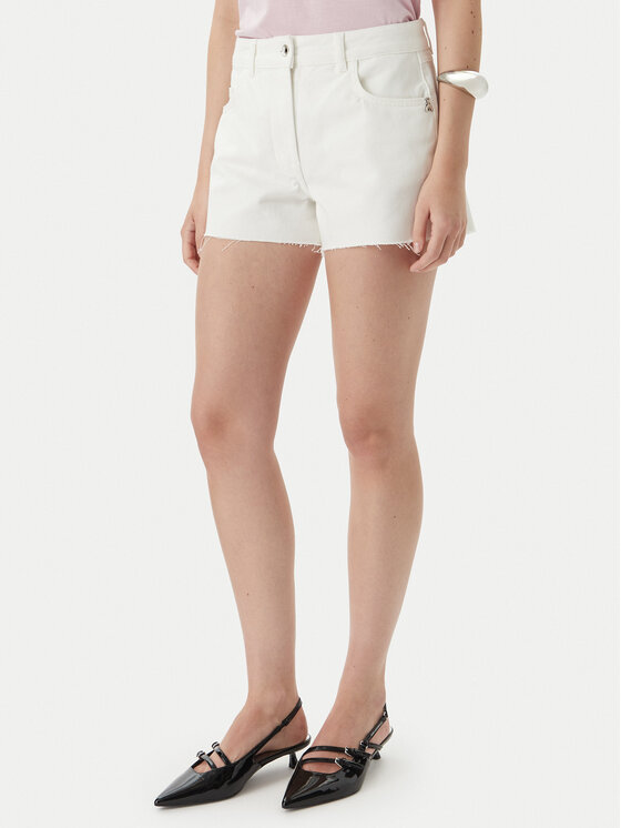 Patrizia Pepe Patrizia Pepe Pantaloncini di jeans 2P1744/D107-W146 Bianco Regular Fit