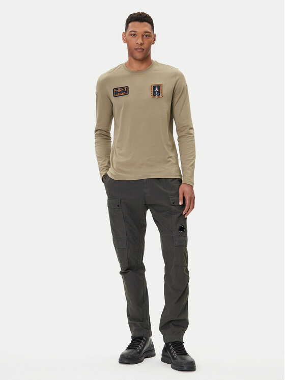 Aeronautica Militare Aeronautica Militare Pikkade varrukatega T-särk 252TS2488UJ00710 Khakivärviline Regular Fit