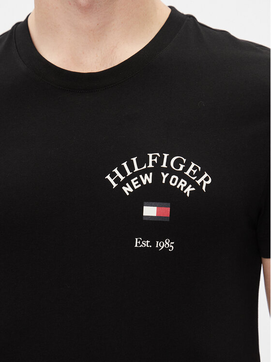 Tommy Hilfiger Tommy Hilfiger T-särk Arch Varsity Tee MW0MW33689 Must Regular Fit