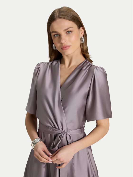 Swing Swing Sukienka koktajlowa 5AJ04000 Fioletowy Regular Fit