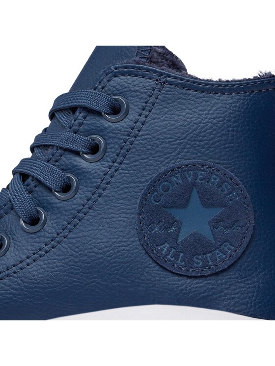 Converse en cuir bleu marine new arrivals