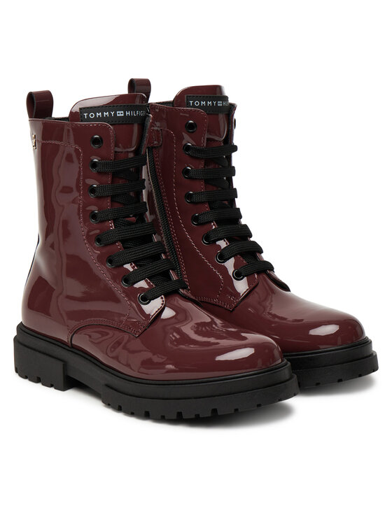 Tommy Hilfiger Tommy Hilfiger Schnürstiefeletten Lace-Up Bootie T4A5-34025-0775 D Dunkelrot