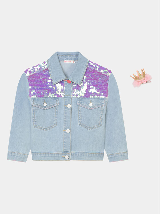 Billieblush Billieblush Джинсова куртка U20372 Голубий Regular Fit