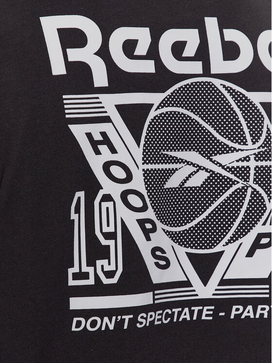 Reebok Reebok T-Shirt Basketball IB2123 Czarny Regular Fit
