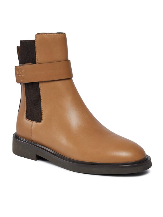 Tory Burch Tory Burch Боти тип челси Double T Chelsea Boot 152831 Бежов