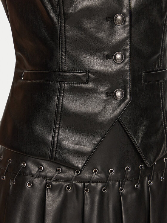 Guess Guess Vestă New Fatima W4BH88 WF8P0 Negru Slim Fit