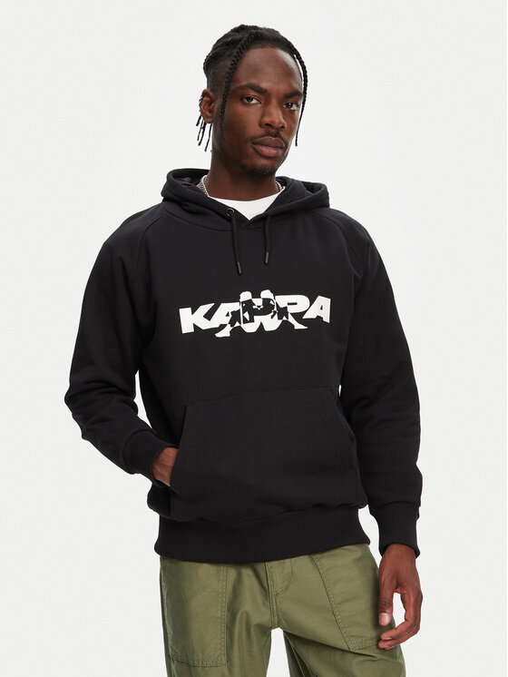 Kappa Felpa Nhayma 341V57W Nero Regular Fit, taglia : XXL