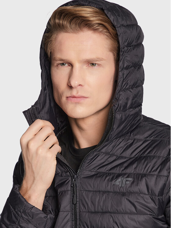 4F 4F Prehodna jakna H4Z22-KUMP004 Črna Regular Fit