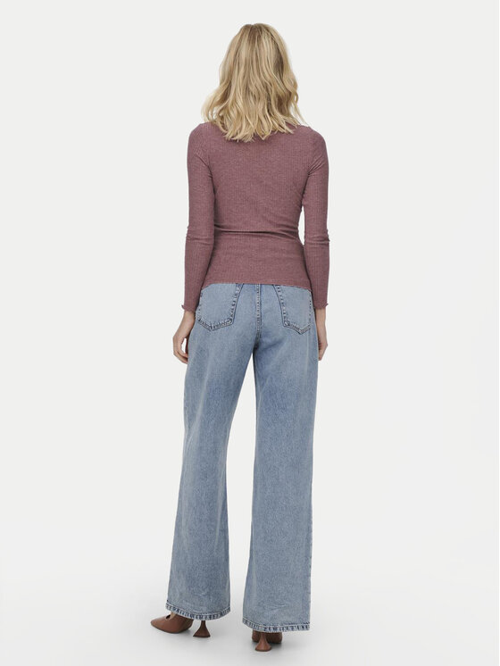 ONLY ONLY Majica Emma 15180040 Ružičasta Slim Fit