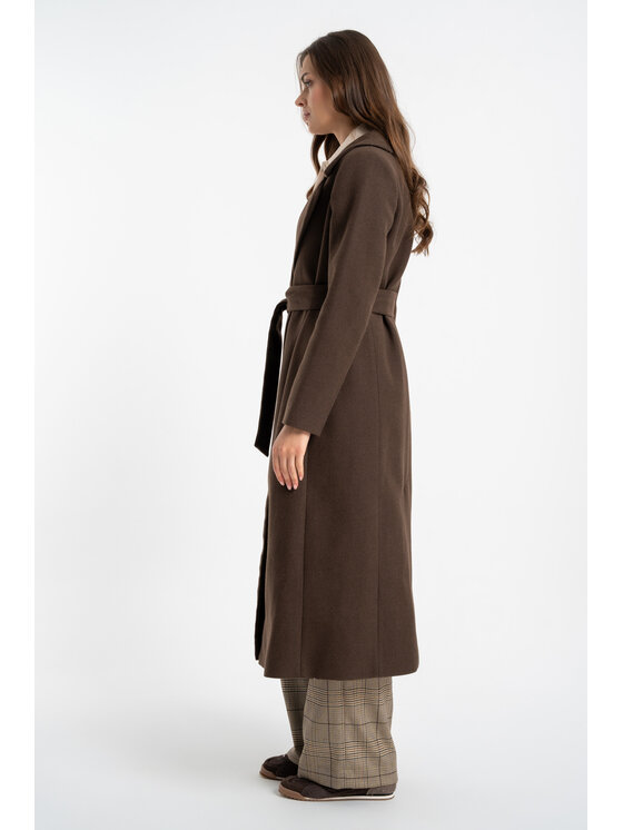 CLICK CLICK Płaszcz zimowy 70-0027 Brązowy Regular Fit
