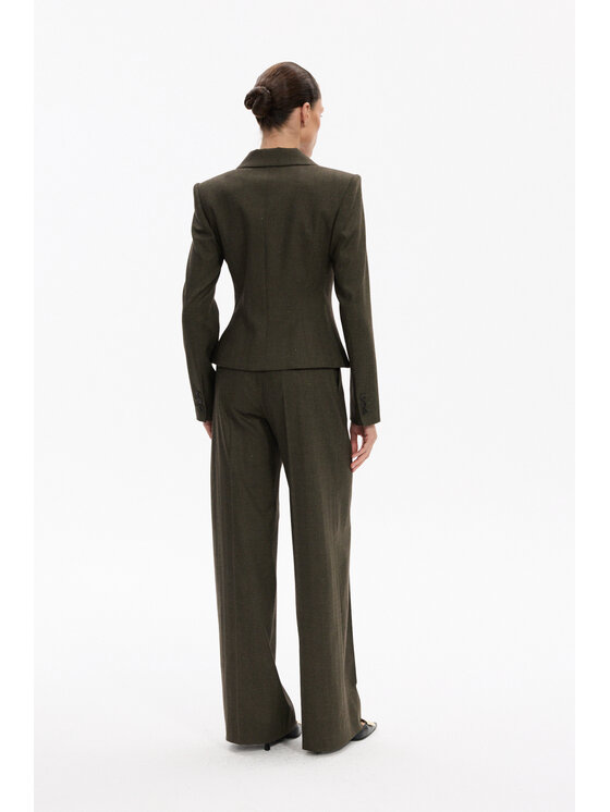 Deni Cler Milano Deni Cler Milano Spodnie materiałowe W-DC-5253-F5-D4-49-1 Khaki Loose Leg