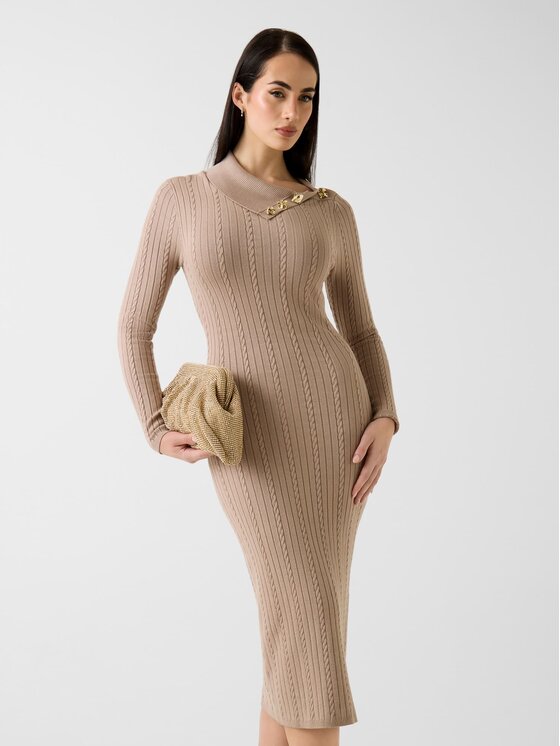 Guess Guess Vsakodnevna obleka 180176 Bež Classic Fit