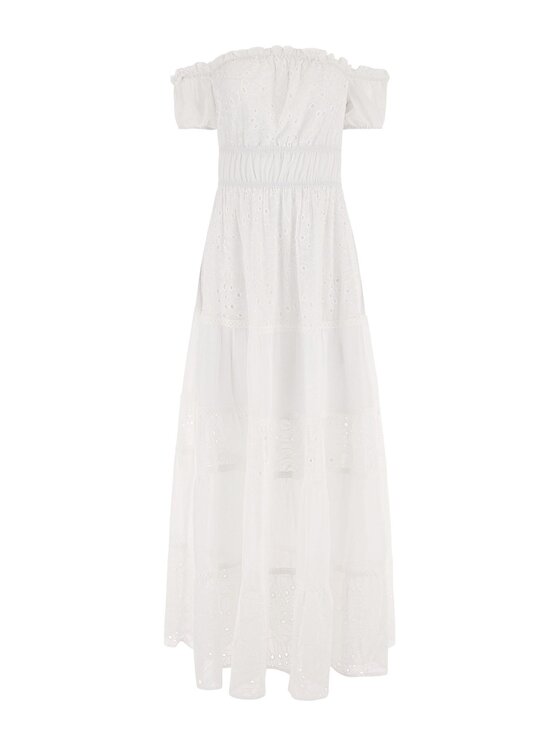 Guess Guess Φόρεμα καλοκαιρινό Zena W3GK51 WFDR2 Λευκό Regular Fit