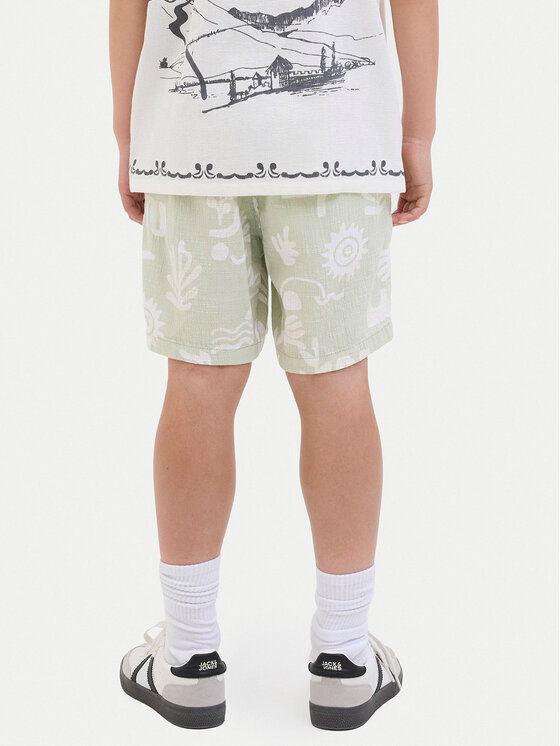 Jack & Jones Junior Jack & Jones Junior Bavlnené šortky 12277599 Zelená Relaxed Fit