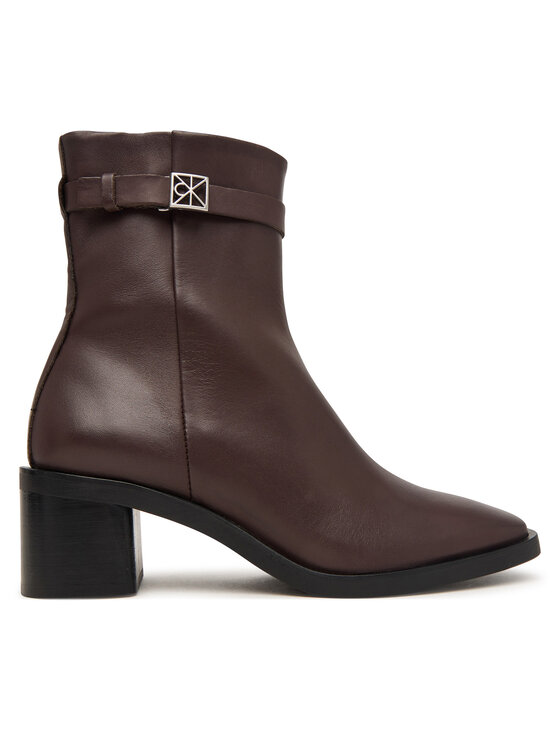 Calvin Klein Calvin Klein Botine Block Heel Ank Boot Lth Hdw HW0HW03171 Maro