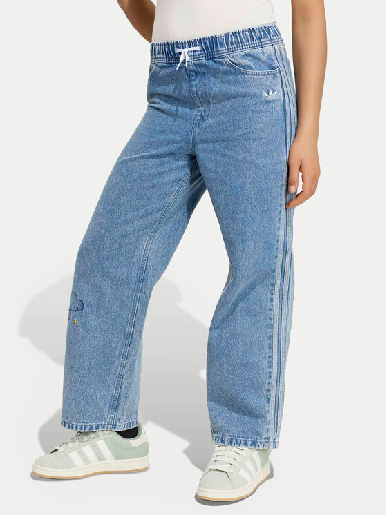 adidas Blugi Adidas Care Bears Loose Denim Pants KU8337 Albastru Regular Fit