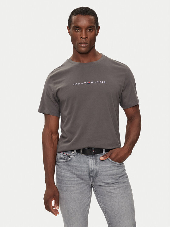 Tommy Hilfiger T-krekls UM0UM03344 Pelēks Regular Fit