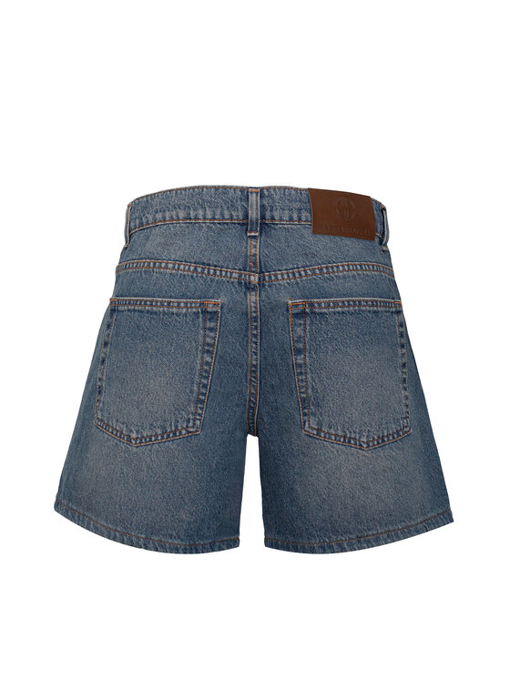 Magda Matyja Magda Matyja Szorty jeansowe MONTANA LOOSE SHORTS Granatowy Loose Fit