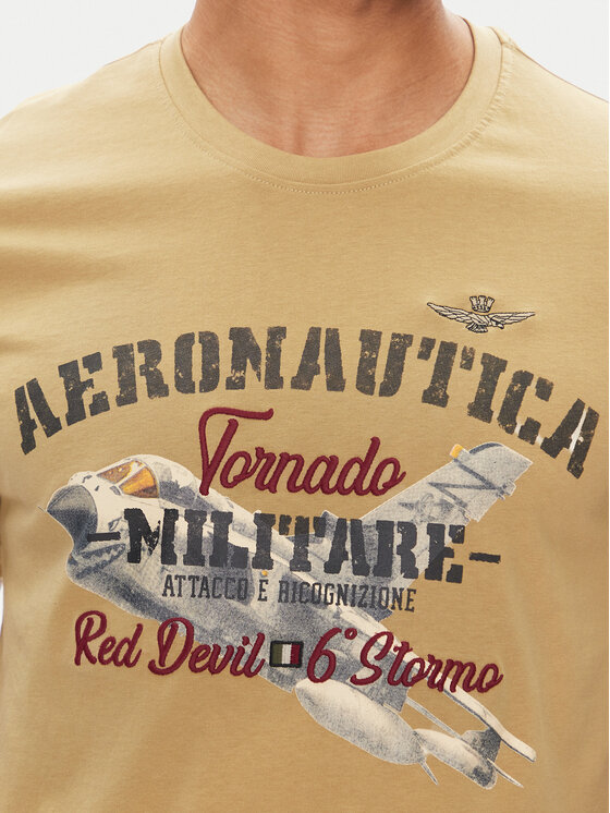 Aeronautica Militare Aeronautica Militare T-shirt 251TS2406J641 Bež Regular Fit
