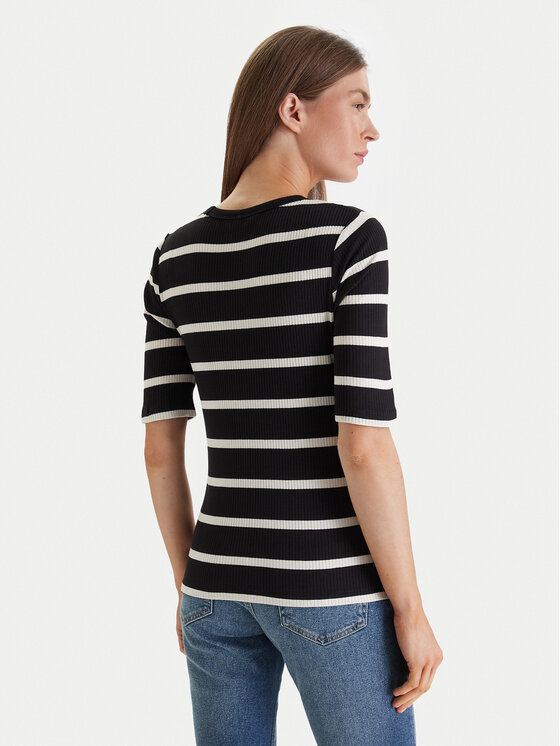 Tommy Hilfiger Tommy Hilfiger Tricou WW0WW47308 Negru Slim Fit