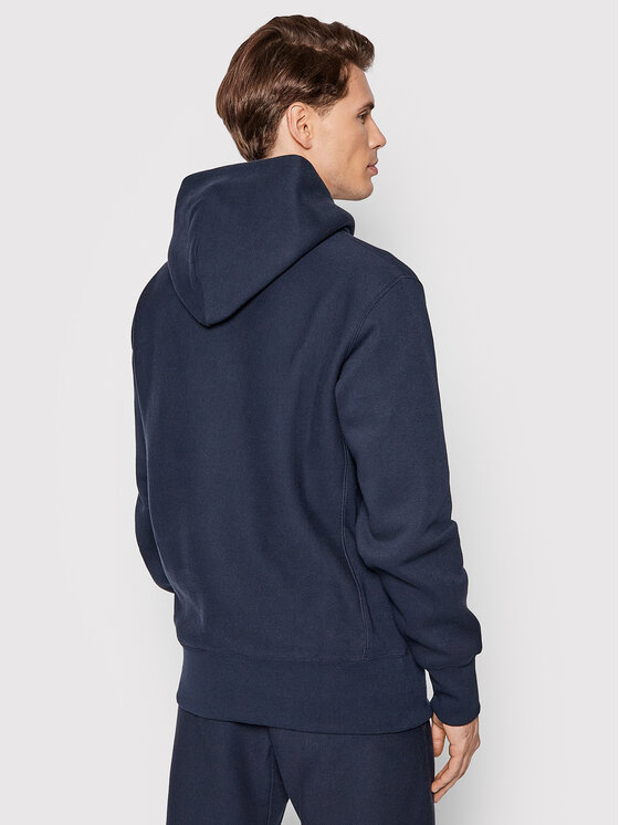 Felpa Script Logo 216499 Blu scuro Regular Fit