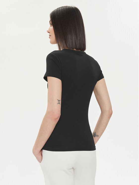 4F 4F Tričko 4FWSS24TTSHF1161 Čierna Slim Fit