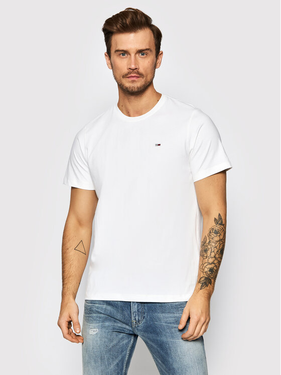 Tommy Jeans Tommy Jeans T-Shirt Classic DM0DM09598 Bílá Regular Fit