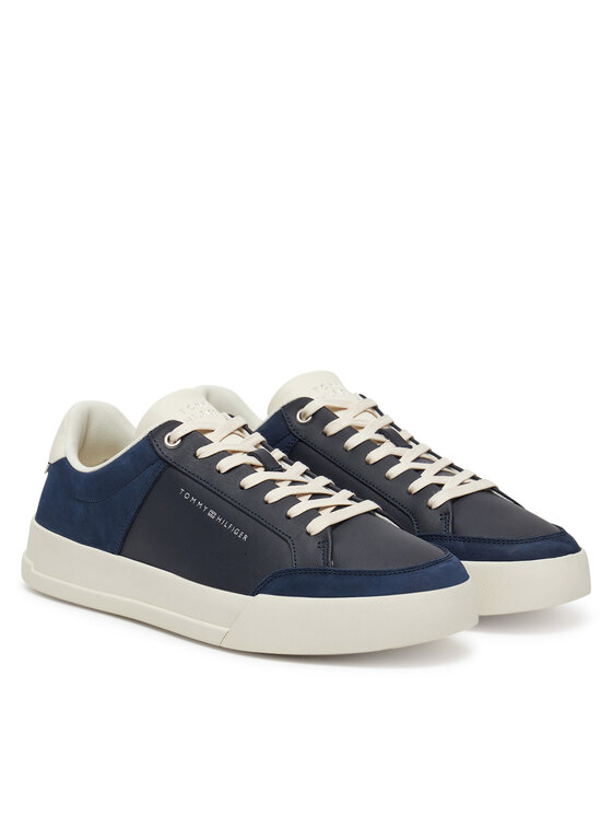 Tommy Hilfiger Tommy Hilfiger Laisvalaikio batai Court Mix Lnubuck FM0FM05410 Tamsiai mėlyna