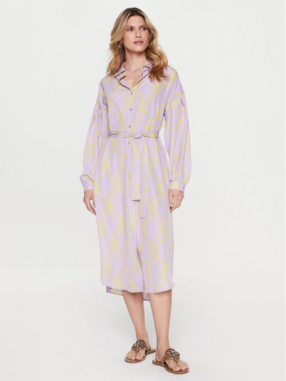 Silvian Heach Silvian Heach Rochie tip cămașă GPP23371VE Violet Regular Fit