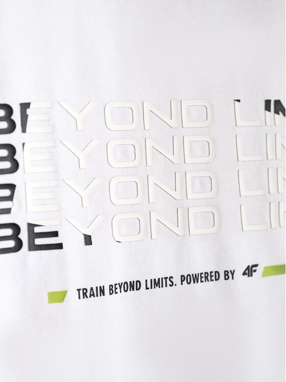 4F 4F Tričko 4FRAW26TTSHM4666-10S Biela Regular Fit