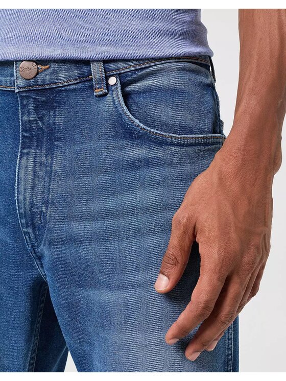 Wrangler Wrangler Jeansy RIVER Niebieski Straight Fit