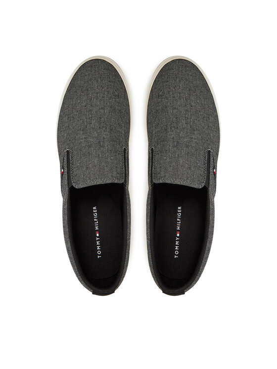 Tommy Hilfiger Tommy Hilfiger Гуменки Th Hi Vulc Low Slip On Ch FM0FM05390 Сив