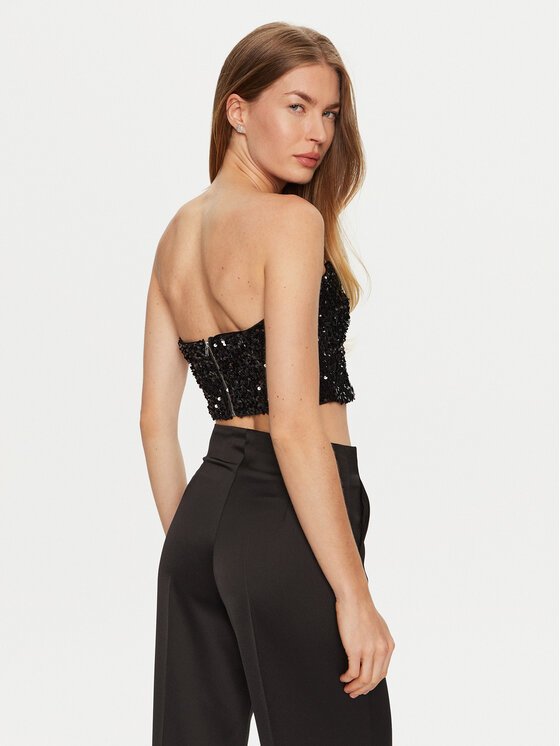 Bardot Bardot Top Eleni 59112TB2 Czarny Slim Fit