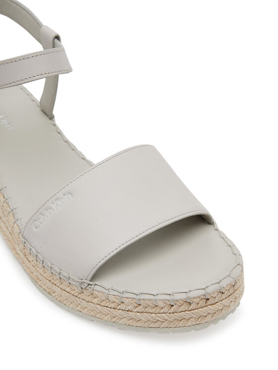 Calvin Klein Calvin Klein Espadrile Wedge Rope Sandal Lth HW0HW02546 Bijela