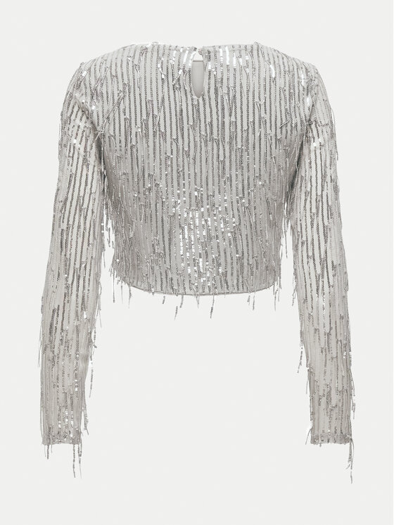 ONLY ONLY Blusa Spacy 15331803 Argento Cropped Fit