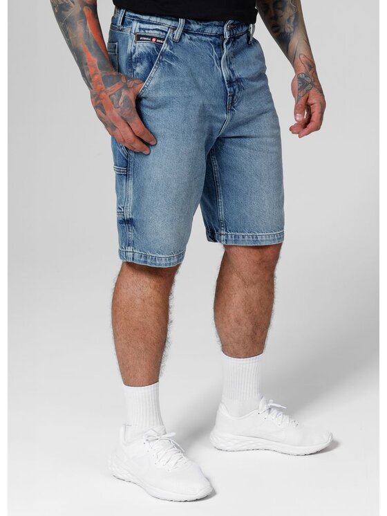 PITBULL PITBULL Szorty jeansowe Carpenter Niebieski Regular Fit