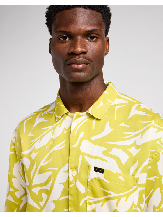 Lee Lee Koszula LEE CAMP SHIRT Żółty Relaxed Fit