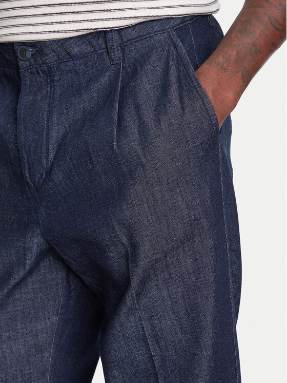 United Colors Of Benetton United Colors Of Benetton Bavlnené nohavice 40QFUF05J Tmavomodrá Slim Fit